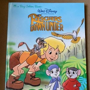 VINTAGE DISNEY Rescuers Down Under Hardback Book